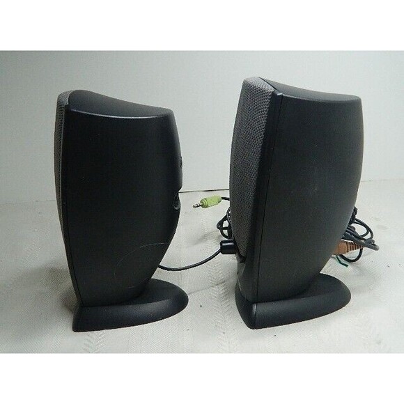 Dell Multimedia Computer Speakers A215 w/ AC Adapter Black Tested & Works - Picture 3 of 10
